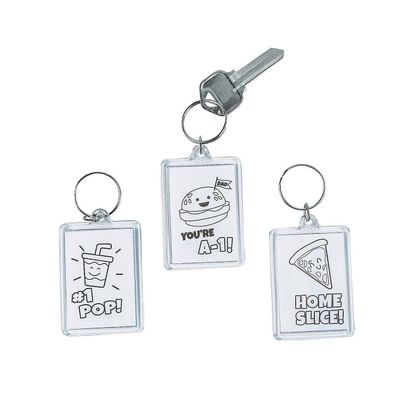 Color Your Own Fathers Day Keychains - Crafts for Kids and Fun Home Activities