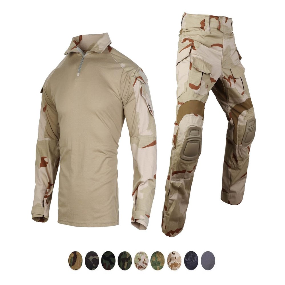 Elite Tribe Airsoft bdu Tactical Uniform Combat Gen3 Suit Shirt Pants (Multicam Tropic, X-Large)