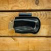 Horizontal Carry Friction sheath with belt loop for Buck 110 folding hunter, custom leather sheath made to fit Buck 110, pocket knife leather case, EDC knife view 3
