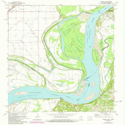 YellowMaps Nodena AR topo map, 1:24000 Scale, 7.5 X 7.5 Minute, Historical, 1972, Updated 1984, 26.7 x 21.9 in - Tyvek