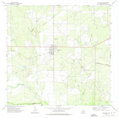 Big Wells TX topo map, 1:24000 Scale, 7.5 X 7.5 Minute, Historical, 1972, Updated 1974, 27.3 x 23.3 in - Tyvek