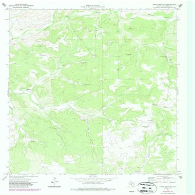 YellowMaps White Draw NE TX topo map, 1:24000 Scale, 7.5 X 7.5 Minute, Historical, 1973, Updated 1987, 27.1 x 23.2 in - Tyvek