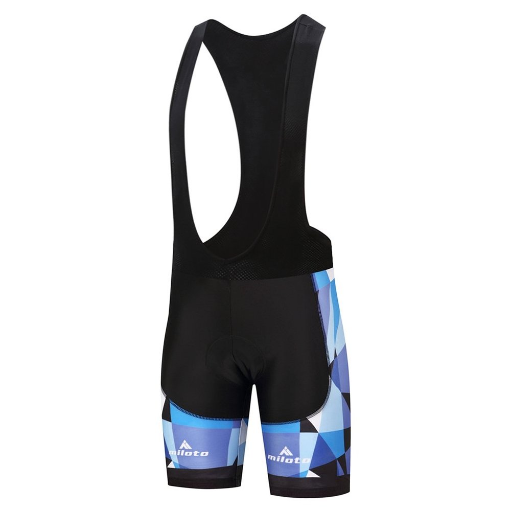 Uriah Men's Bicycle Bib Shorts Black Gel Padded Tights Blue Space Size 4XL(CN)