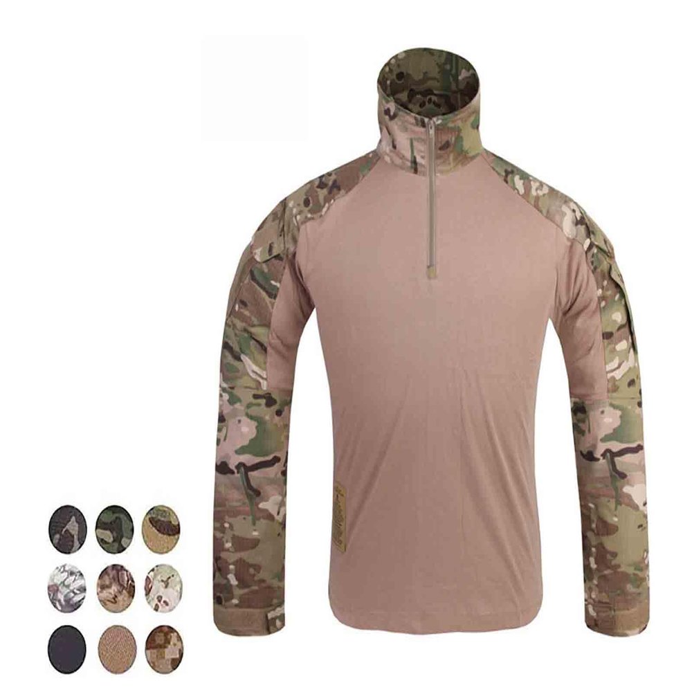 Emerson Airsoft Tactical Military Shirt Combat Gen3 Shirt (US, Alpha, X-Large, Regular, Regular, Woodland)