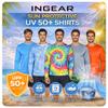 INGEAR Mens UPF 50+ Long Sleeve Sun Shirt  Quick-Dry UV Protection Rash Guard for Fishing, Hiking, Swimming & Outdoor Sports (Blue, X-Large) view 2