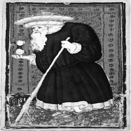 Hermit 1430 Nsymbol Of Prudence Tarot Card From Italian Deck Printed In Milan Italy C1430 Poster Print by (24 x 36)