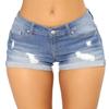 Govc Women Casual Summer Mid Waist Stretchy Denim Jean Shorts Junior Short Jeans Light Blue view 1