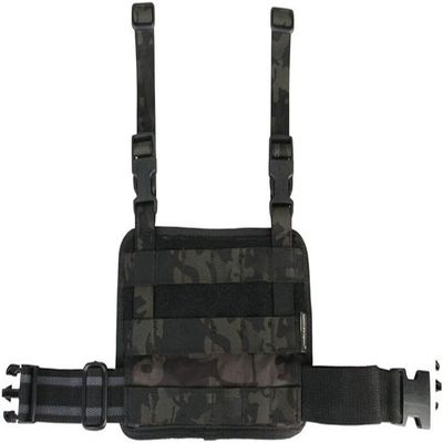 EmersonGear Tactical Thigh Mount Rig Platform,Camouflage Tactical Utility Gear Multi Purpose Airsoft Drop Leg Holster Panel MOLLE Pouch Platform Rig Multi-camo Black