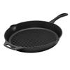 Petromax Grill pan, Steak pan with Handle, fire pan with Grooves (Diameter 35 cm with Handle) view 1