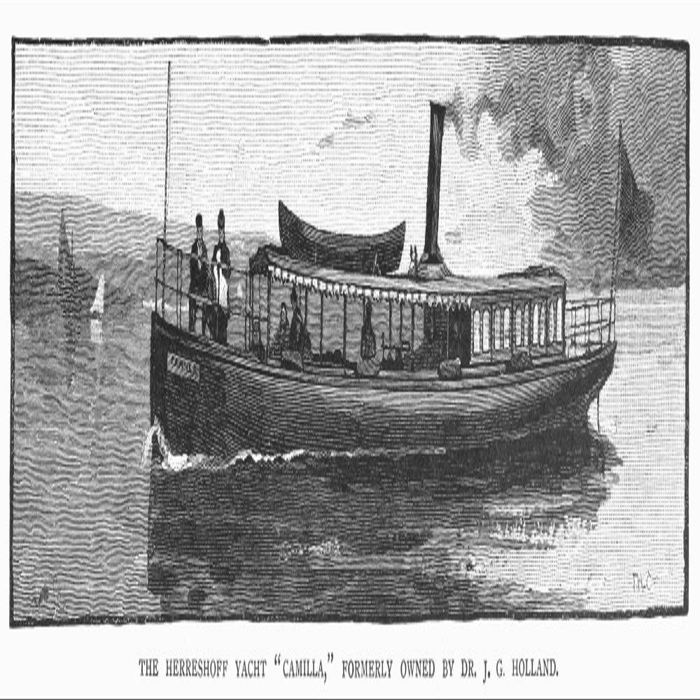 Yacht 1882 Nthe Herreshoff Yacht Camilla Formerly Owned By JG Holland Line Engraving 1882 Poster Print by (24 x 36)