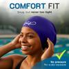 Long Hair Swim Cap - Swimming Caps for Women Men - Extra Large Swimming Caps Waterproof Silicone Swim Cap - Dreadlocks - Suits Recreational Swimmers (Bluebonnet Blue XL) view 2