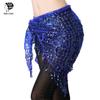 Belly Dance Hip Scarf Triangle Sequin Tassel Beads Belts Waist Scarves 10 Color (Royal Blue) view 2