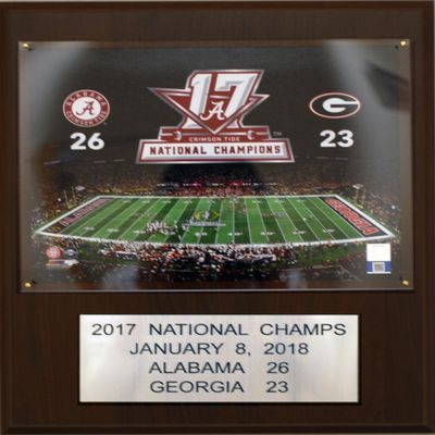 C&I Collectables NCAA Alabama Crimson Tide Mens 1215TIDE17NCAA Football 12"x15" Alabama Crimson Tide 2017 BCS National Champions Plaque, Brown, N/A