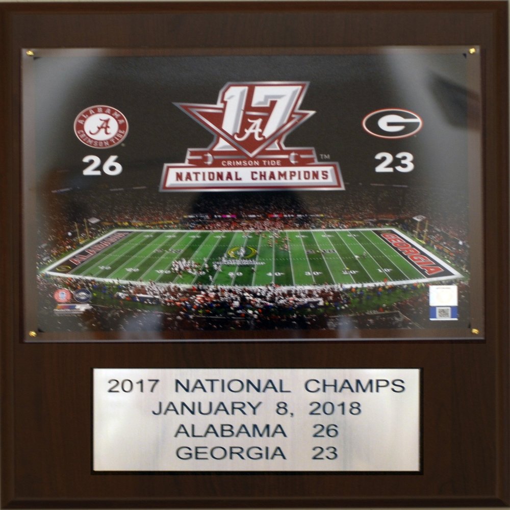 C&I Collectables NCAA Alabama Crimson Tide Mens 1215TIDE17NCAA Football 12"x15" Alabama Crimson Tide 2017 BCS National Champions Plaque, Brown, N/A