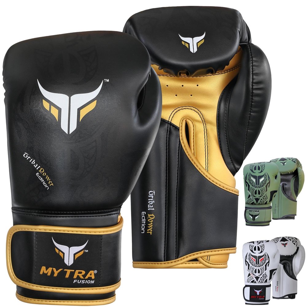 Mytra Fusion Boxing Gloves Pro Training Sparring Kickboxing Gloves for Men Women Punching Gloves MMA Muay Thai Workout Gloves 10 oz 12 oz 14 oz 16 Oz