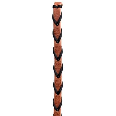 Berlin Custom Leather Reins Paracord Laced 5/8" x 7' 6" Black H513