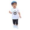 Moonker Kids T-Shirt, Children Baby Girls Boys Football Soccer Print Casual T-Shirt Tops Shirts 2-12Y (White, 5-6 Years Old) view 1