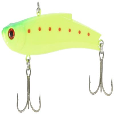 Bassday P-412 Range Vibe Lure, 70ES, Lime Chart Head Sardine