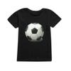 Moonker Kids T-Shirt, Children Baby Girls Boys Football Soccer Print Casual T-Shirt Tops Shirts 2-12Y (Black, 7-8 Years Old) view 1