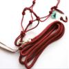 Star Point Horsemanship Mini-Pony 4 Knotted Rope Halter & 8' Lead Set (Burgundy, Small 32" & Under Mini) view 1