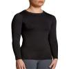 Tommie Copper Women's Core Compression Long Sleeve Crew Neck Shirt, Black, XX-Large view 1