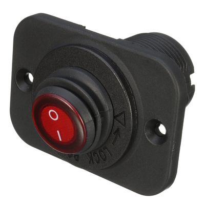 CoCocina Waterproof Round Rocker Toggle Switch Panel Socket Spst Marine Car On-Off 12V - Blue