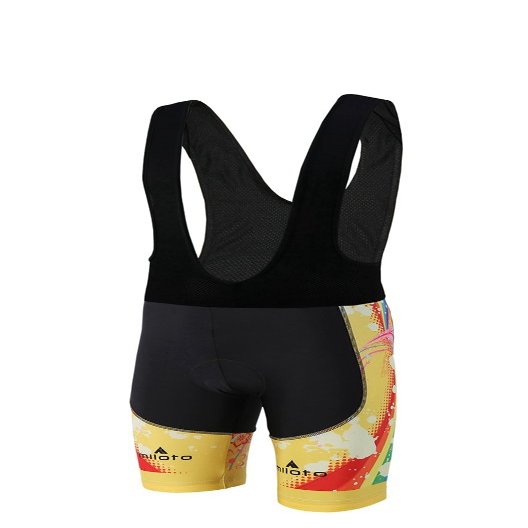 Uriah Women's Cycling Bib Shorts Black 3D Coolmax Gel Padded Raibow Sky Size M(CN)