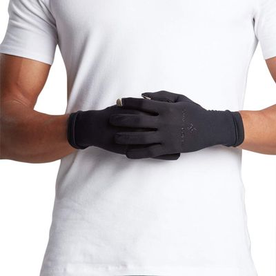 Tommie Copper Men's Core Compression Full Finger Gloves, Black, Large