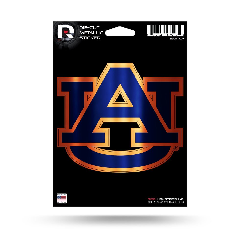 NCAA Auburn Tigers Die Cut Metallic Sticker