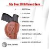 1791 GunLeather 4-Way XDS Holster - OWB and IWB CCW Leather Gun Holster - Right Handed - Fits Springfield XDS, S&W MP9 Shield, Ruger SR9c, LC9, SR40 and Walther PPS (Size 3) view 3