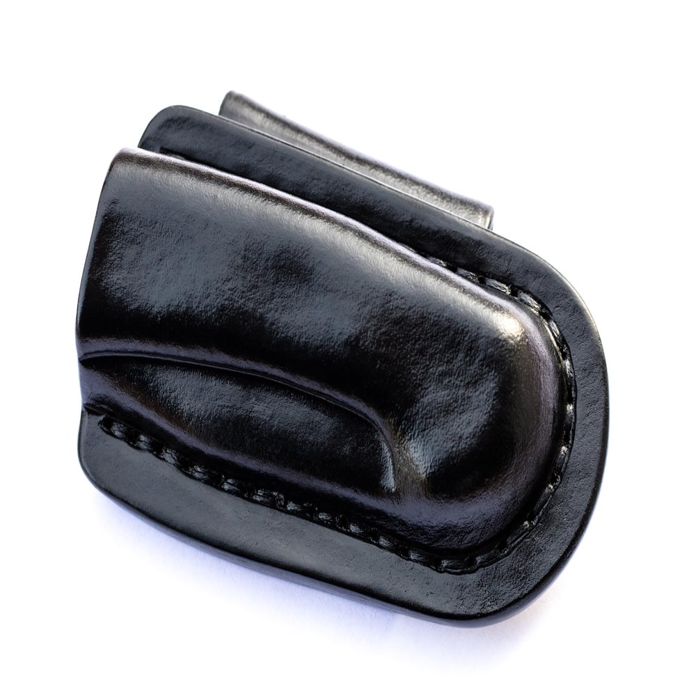 Black Horizontal Carry sheath with belt loop for Buck 112 Ranger, Buck custom leather sheath, pocket knife leather case, EDC knife