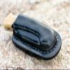 Black Horizontal Carry sheath with belt loop for Buck 112 Ranger, Buck custom leather sheath, pocket knife leather case, EDC knife view 3