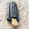 Black Horizontal Carry sheath with belt loop for Buck 112 Ranger, Buck custom leather sheath, pocket knife leather case, EDC knife view 4