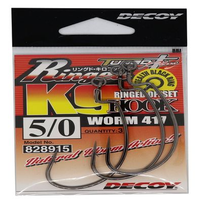 KATSUICHI Decoy Worm417 Ringed Kirov Hook #5/0.