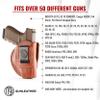 1791 GunLeather 4-Way G19 Holster - OWB and IWB CCW Leather Gun Holster - Right Handed - Fits G19, Beretta 92FS, Springfield XD9 & XD40, G17, 20, 21, 25, 31, 32, 38 view 3