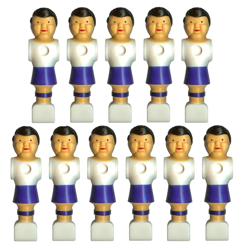 SuzoHapp 11 Blue Old Style Foosball Men Player Fits 5/8 foos Rod