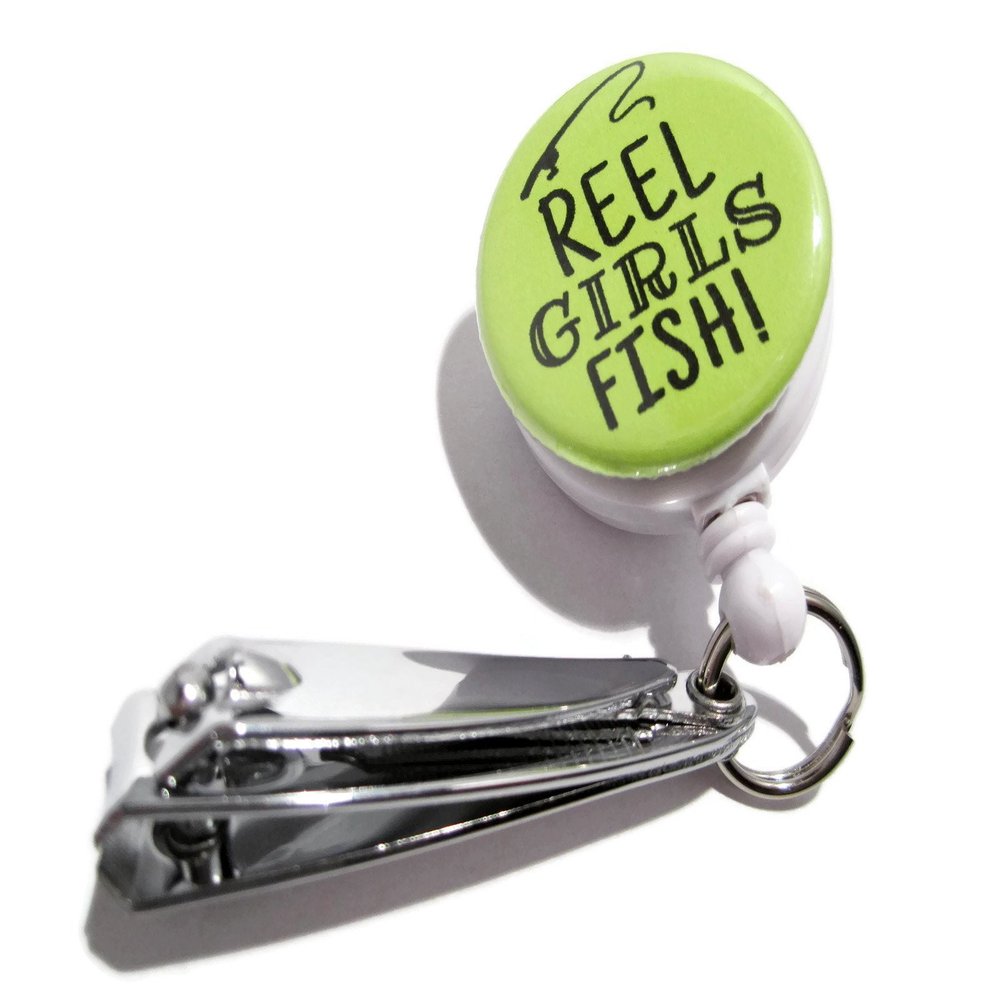 ATLanyards Reel Girls Fish Fishing Tool, Girl Fishing Gift, Woman Fishing Gift, Fishing Tool, Bright Green 162