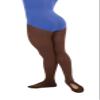 Body Wrappers Children's TotalSTRETCH Mesh Back Seam Convertible Tights - C45, Espresso 12-14 view 1
