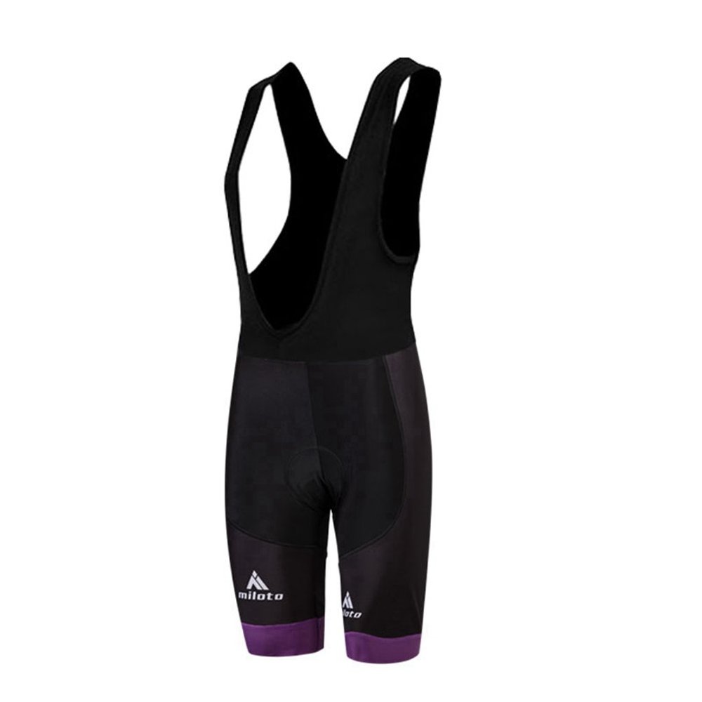Uriah Women's Cycling Bib Shorts Black 3D Coolmax Gel Padded Purple Size 5XL(CN)