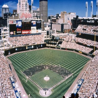 Cleveland Jacobs Field Nthe Home Of The Cleveland Indians Baseball Team In Cleveland Ohio Photograph C2000 Poster Print by (24 x 36)