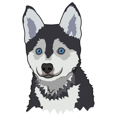 Pomsky Decal | Indoor/Outdoor | Dog Lover Super Cute Sticker for SUV Windows, Dorm Rooms, Bedroom, Offices | SignMission Personalized Gift | 36"