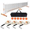 GSE Games & Sports Expert Portable Pickleball Net Set for Driveway with 22FT Regulation Size Net, 4 Paddles, 6 Outdoor Pickleballs, and Carrying Bag, Weather Resistant Metal Frame (Orange) view 1