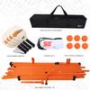 GSE Games & Sports Expert Portable Pickleball Net Set for Driveway with 22FT Regulation Size Net, 4 Paddles, 6 Outdoor Pickleballs, and Carrying Bag, Weather Resistant Metal Frame (Orange) view 4