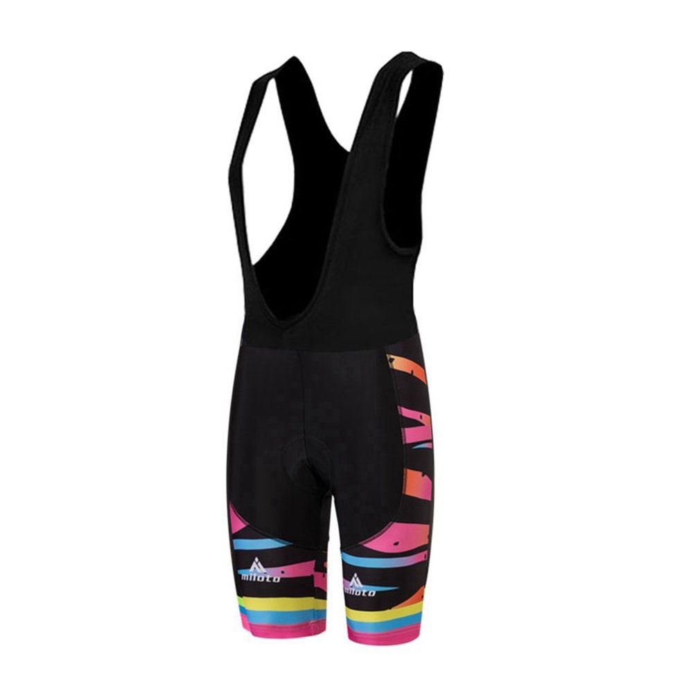 Uriah Women's Cycling Bib Shorts Black 3D Coolmax Gel Padded Zebra Lines Size 4XL(CN)