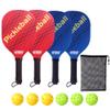 GSE Games & Sports Expert Pickleball Paddles Set of 4 Lightweight Rackets, 6 Indoor/Outdoor Pickle-Balls & Mesh Carrying Bag for Men, Women, Family and Friends view 1