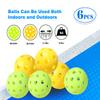GSE Games & Sports Expert Pickleball Paddles Set of 4 Lightweight Rackets, 6 Indoor/Outdoor Pickle-Balls & Mesh Carrying Bag for Men, Women, Family and Friends view 4