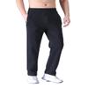 Zoulee Men's Open-Bottom Cotton Track Pants Sweatpants Jogging Pants with Zip Fly Thin Black S view 3