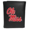Siskiyou Sports NCAA Mississippi Ole Miss Rebels Tri-fold Wallet Large Logo, Black view 1