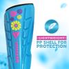 Vizari Blossom Shin Guard, Blue/Pink view 2