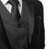 BRAVO Men's Formal Slim Fit 3 Pcs Vest + Necktie + Hankie 5 Button Premium Classic Skinny Fashion Casual Dress Suit Tuxedo Graduation Wedding Business Waistcoat Hanky Coat (XXX-Large, Purple) view 4
